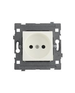 MECANISME ALYANS FR PRISE 2P BLANC + SUPPORT